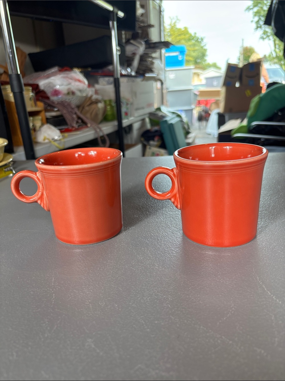 Fiesta Scarlet Red Java Coffee Mugs Set of 2 12 oz HLC USA